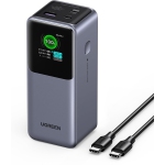 Batterie externe UGREEN 20000mAh 130W avec 3 ports de charge rapide et écran TFT intelligent, compatible avec iPhone 16 Series, Galaxy S25 Ultra, MacBook, ordinateurs portables Dell, AirPods, et plus