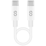 LOGiiX Sync & Charge Shortie 0.3m (1 ft.) USB-C to USB-C Cable - White