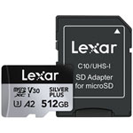 Lexar Professional Silver Plus 512GB 205MB/s UHS-I microSDXC Memory Card