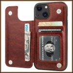 BIG SALE - Wallet Case for iPhone 13 with Card Holder, PU Leather Kickstand Card Slots Case, Double Magnetic Clasp Durable Shockproof Cover for iPhone 13