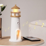 YOULIGHTS Moonlight Beacon Bluetooth Lamp Speaker, Moonlight Projector, Remote Control LED Cordless Night Light, Motion Sensor Rechargeable Desk Lamp (Bluetooth)