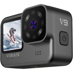 4K HD loop recording mini camera action camera with 64GB card - waterproof, compact gray design