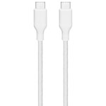Best Buy Essentials 3m (9.8 ft.) Braided USB-C to USB-C Cable (BE-MCA10CCW-C) - White - Only at Best Buy