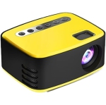 Full HD 1080P Video Projector, Mini Portable Projector with Remote Control, Smart Projector for Home Theater Outdoor Movies (Black and Yellow – Multimedia Edition)