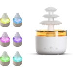 Rain Cloud Humidifier Water Drops, Mushroom Rain Cloud Essential Oil Diffuser, Rain Cloud Night Light with 7 Color Changing Rain for Sleep and Relaxation