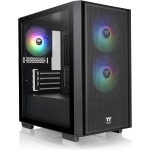 Thermaltake Versa H16 TG ARGB Micro noir ATX Étui avec panneau latéral en verre trempé, 3 Pré-Instaluté ARGB Ventilateurs