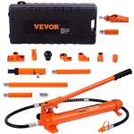 VEVOR 10 Ton Porta Power Kit, Hydraulic Ram with Pump, Car Jack with 4.6 ft/1.4 m Oil Hose, Bent Frame Repair Tool with Storage Case for Automotive, Heavy Equipment(22046 LBS)