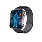 2.1-inch smartwatch with ECG/blood oxygen/pressure monitoring, 52 sports modes, long battery life, IP67 waterproof - compatible with iOS/Android systems (black)