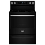 Open Box - Maytag 30" 5.3 Cu. Ft. Self-Clean 5-Element Freestanding Electric Air Fry Range - Black - Scratch & Dent