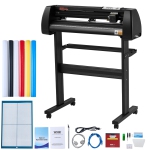 VEVOR 28inch Vinyl Cutter Machine, Vinyl Plotter, LCD Display Plotter Cutter, Adjustable Double-Spring Pinch Rollers Sign Cutting Plotter, Plotter with Signmaster Software