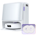 Narwal Freo Z10 Aspirateur robot & Mop pour les cheveux d'animal & Planchers durs avec quai auto-empiétement, lavage Mop & Sécher, 15,000Pa, Wi-Fi - blanc