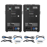 VEVOR 2 Pack Cold Spark Machine, 700W Output Fireworks Controllers, 6.6-16.4ft Adjustable Height, with Advanced DMX System,LED Screen,Portable Handle, Aluminum Alloy for Stage DJ