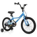 Costway 12"/14"/16"/18" Vélo d'entraînement pour enfants avec roues d'entrainement amovibles Pneumatiques Marine/Noir