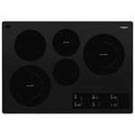 Open Box - Whirlpool 30" 5-Element Electric Cooktop (WCE97US0KB) -Black -Scratch & Dent