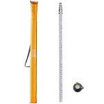 VEVOR 25-Feet/10ths 6 Sections Telescopic Measuring Rod,Double-Sided Scale 1/10ft Leveling Rod Stick,Aluminum Alloy Rod w/ Bubble Level &Carrying Bag for Houses,Walls,Floors