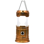 Camping light solar lantern multifunctional camping light tent light work light outdoor stretch lantern - gold