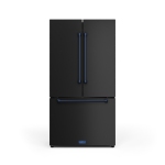 Gordon Ramsay par THOR Cuisine 36 1 cm 20.3 Cu ft Réfrigérateur de profondeur de comptoir de porte français avec machine à glace en noir/bleu marine