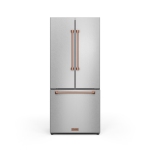 Gordon Ramsay by THOR Kitchen 30 Inch 17.7 cu ft French Door Counter Depth Refrigerator with Ice Maker in Stainless Steel/Rose Gold