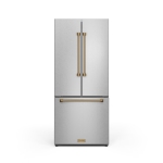 Gordon Ramsay by THOR Kitchen 30 Inch 17.7 cu ft French Door Counter Depth Refrigerator with Ice Maker in Stainless Steel/Bronze