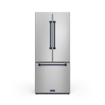 Gordon Ramsay par THOR Cuisine 30 1 cm 17.7 Cu ft Réfrigérateur de comptoir de porte français avec machine à glace en acier inoxydable/Navy Blue