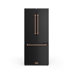 Gordon Ramsay by THOR Kitchen 30 Inch 17.7 cu ft French Door Counter Depth Refrigerator with Ice Maker in Black/Rose Gold