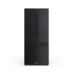 Gordon Ramsay par THOR Cuisine 30 1 cm 17.7 Cu ft Réfrigérateur de profondeur de comptoir de porte français avec machine à glace en noir/bleu marine