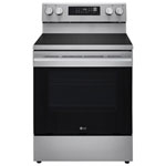 LG 30" 6.3 Cu. Ft. Smart Probake True Convection Freestanding Electric Range with Air Fry (LREN6323YE) - Stainless