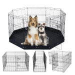 VEVOR 8 Pcs 30"H x 24"W Panels Foldable Metal Pet Exercise Pen,Dog Fence Indoor and Outdoor with Door,600D Oxford Fabric Bottom Pad,Pet Playpen for Dogs, Cats, Other Small Animals
