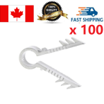 Telecrafter Standard Push-In Cable Clips,100 pcs,White
