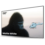 AWOL Vision - 150" Fixed Frame Projector Screen, 4K/8K UHD Active 3D Compatible with Standard, Short Throw and UST Projectors - Matte White