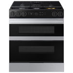 Open Box - Samsung 30" Cu. Ft. Double Oven 5-Burner Slide-In Dual Fuel Air Fry Range -Stainless - Perfect Condition