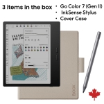 BOOX Go Couleur 7 (Gen II) + InkSense Plus Stylus + Boîtier de couverture magnétique beige avec support de stylo