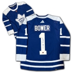 Johnny Bower Signed Toronto Maple Leafs Reverse Retro Jersey