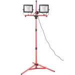 VEVOR 20000 Lumen LED Work Light with Stand, Dual-head LED Work Light with 27.6"-68.1" Adjustable , IP65 Waterproofed LED Tripod Work Light, with 5000 Kelvin Color Temperature