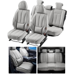 VEVOR 13pcs Seat Covers, Universal Car Seat Covers, Front & Rear Seat, Faux Leather Cover, Full Enclosed Design, Detachable Headrest and Airbag Compatible, for Most Car SUV Truck