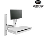 Open Box - Ergotron CareFit Combo System with Worksurface Keyboard & Monitor Mount Workstation - White (45-619-251)
