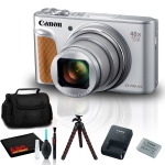 Canon PowerShot SX740 HS Camera (Silver) Includes Carry Case and Tripod Bundle