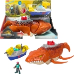 Fisher-Price Imaginext Jurassic World Rebirth Mosasaurus de Chase d'Aquachomp 18-inch Jouet de dinosaure avec 3-inch Figure d'action