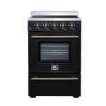 Forno Loiano 24 Inch Freestanding Electric Range in Black, Canada Version, Plug and Cord Included