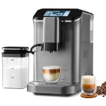 VEVOR 20-Bar Fully Automatic Espresso Machine - with Automatic Frother, Super-Automatic Machine with TFT Touch Screen, Grinder, 15 Grinding Levels, and Removable Milk Reservoir