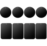 8-Pack Replacement Mount Metal Plates D Car Phone Holder Iron Plates for Car Mount Car Kits