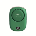 USB Rechargeable 2000mAh Portable Mini Neck Fan - Green