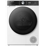 Hisense 4.5 Cu. Ft. Thermopompe compacte à vent sans pliable Séchoir électrique avec détection d'humidité, prévention des rides, thermopompe & Wi-Fi (DH5S452BW) - blanc
