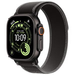 Apple montre Ultra 3 (GPS + Cellulaire) 49mm Boîtier en titane noir avec boucle de sentier noir/charbon - Moyenne/Grande