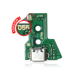 Micro USB Charging Port Board With 12-Pin Flex Cable for PlayStation 4 Controllers (Version 1: JDS-050 / JDS-055)
