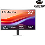 Open Box - LG 27" FHD 100Hz 5ms GTG Curved VA LCD Monitor (27U421A-B) - Black