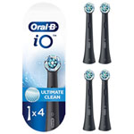 Oral-B iO Series Ultimate Clean Replacement Brush Heads - 4 Pack - Black