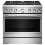 KitchenAid 36" 5.1 Cu. Ft. True Convection Free-Standing 6-Burner Dual Fuel Range (KFDS936SSS) - Stainless Steel