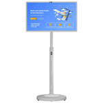 InfinityPro 32" Android OS Portable Smart Display with Mobile Stand, Built-In Battery & Camera - White