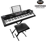 Open Box - Alesis CODA MK4 61-Key Electric Keyboard with Bench & Stand & Headphones & Sustain Pedal - Black
